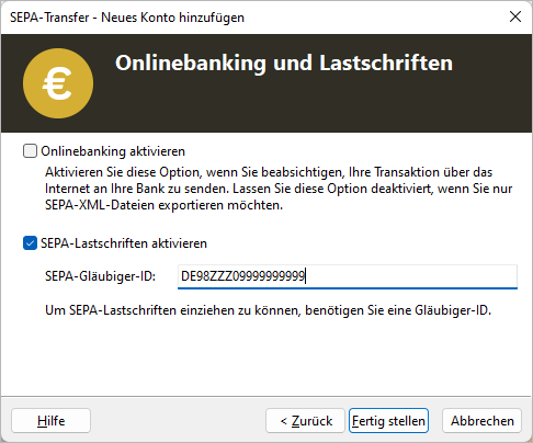 Kontoassistent Schritt 4