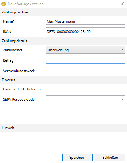 Vorlagen bearbeiten