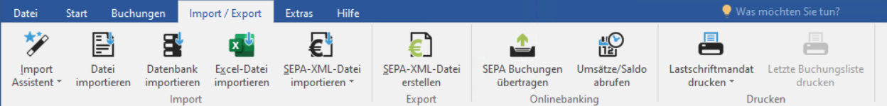 SEPA-Transfer-Ribbon_Import_Export