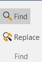 Edit group buttons in the ribbon