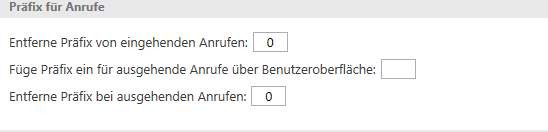 Die 0 für die Amtsholung wird von den ausgehenden und eingehenden Rufnummern entfernt.