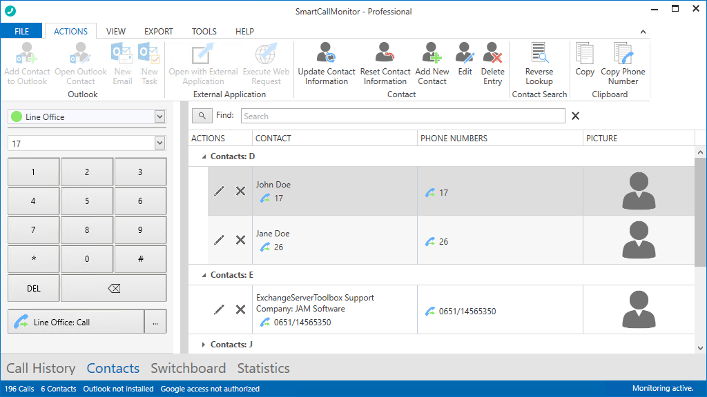 SmartCallMonitor-Contacts