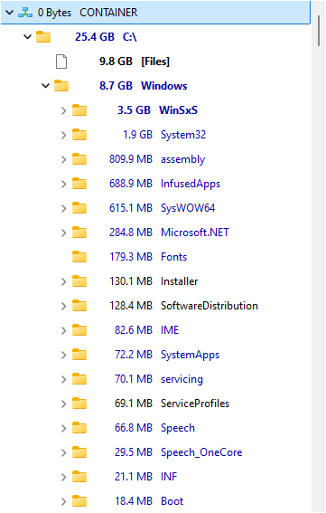 Verzeichnisbaum-Container