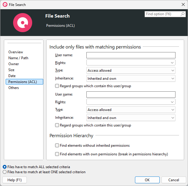 File Search Permissions