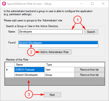SpaceObServer-WebAccess-Setup-Admin-Role