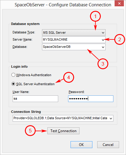 SpaceObServer-WebAccess-Setup-Database-Connection