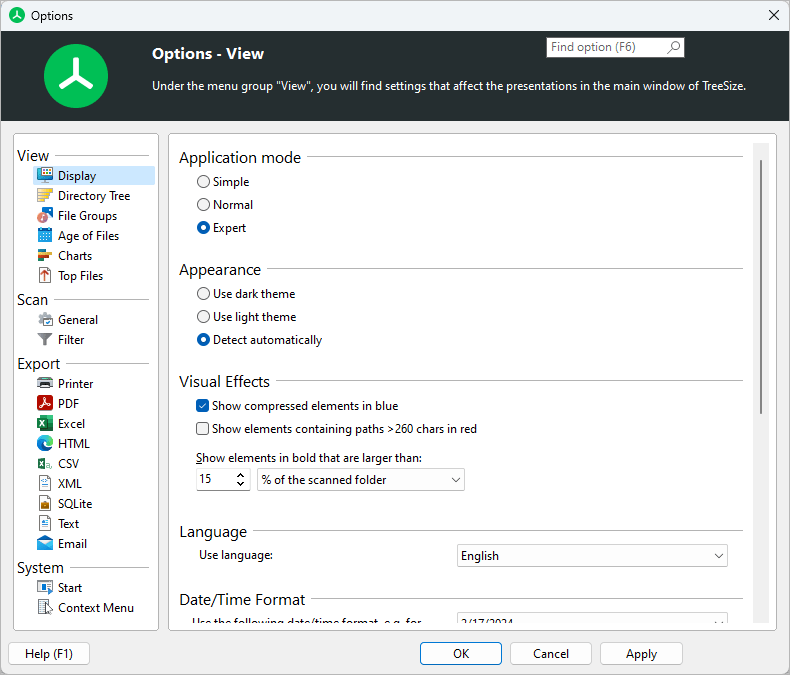 TreeSize-MainWindow_Options_Display