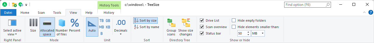 TreeSize-MainWindow_RibbonTab_View